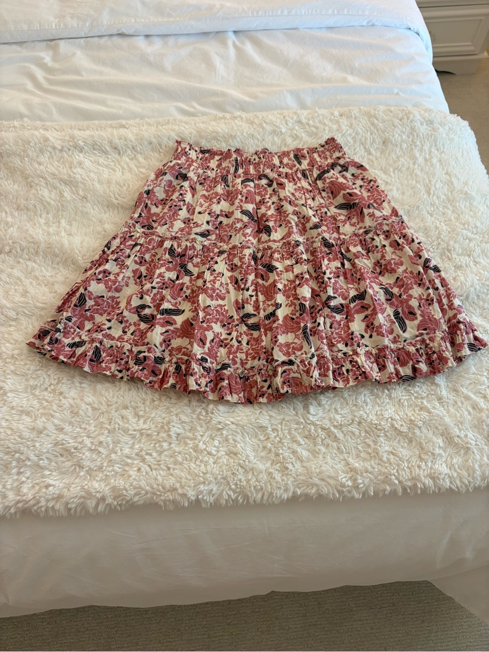 bishop + young Pink Floral Tiered Skater Skirt